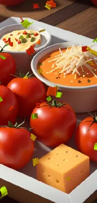 Food Tableware Plum Tomato Live Wallpaper