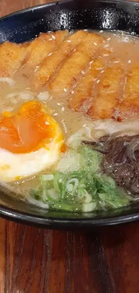 This live wallpaper features a delightful close-up of a steaming bowl of ramen, with flicker animation creating the appearance of rising steam
