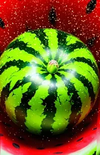 Watermelon in glitter Live Wallpaper - free download