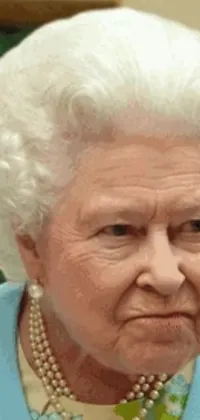 This phone live wallpaper features an intimate close-up of a senior woman with beautiful white hair, perfectly rendered with ray-tracing techniques for a truly immersive experience