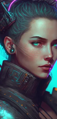 Cyberpunk, girl, woman, futuristic, HD phone wallpaper