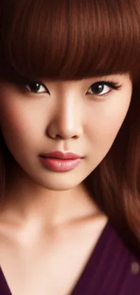Animate your smartphone with a stunning live wallpaper featuring a beautiful Asian woman