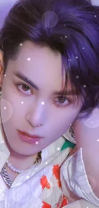 This live wallpaper showcases a breathtakingly realistic close-up of a young prince wearing a shirt