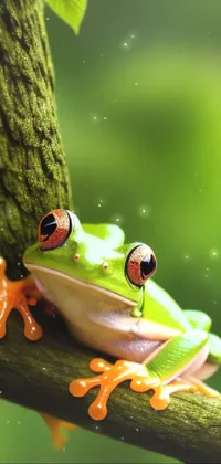 Frog Botany Leaf Live Wallpaper