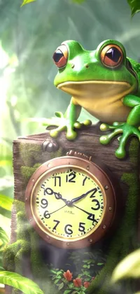 Frog Green Leaf Live Wallpaper
