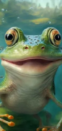 Frog Mouth Green Live Wallpaper