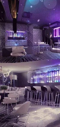 Furniture Purple Light Live Wallpaper