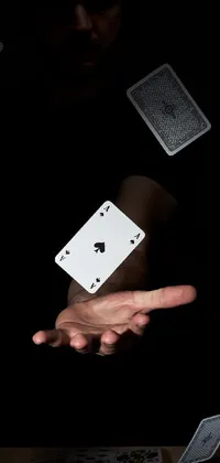 Enhance the look of your smartphone with this high-quality 4K phone wallpaper featuring an abstract illusionism playing card pattern