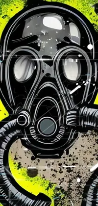 gas mask graffiti wallpaper