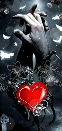 This enchanting phone live wallpaper features a gothic-inspired design that is sensual and captivating