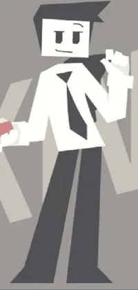 This phone live wallpaper depicts a gripping image of a person holding a knife