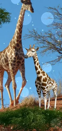 Giraffe Giraffidae Sky Live Wallpaper