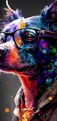 Glasses Dog Vision Care Live Wallpaper