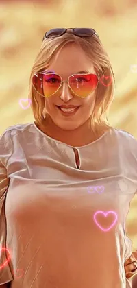This phone live wallpaper showcases an impressive digital art of a woman on the beach with a surfboard