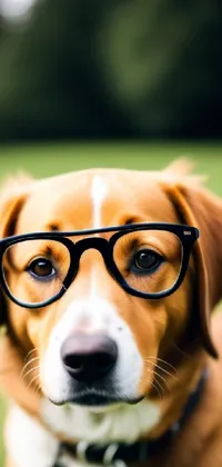 Glasses Head Dog Live Wallpaper