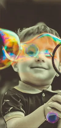 a boy & his bubbles Live Wallpaper