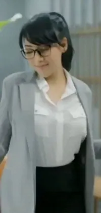 Glasses School Uniform Shoulder Live Wallpaper
