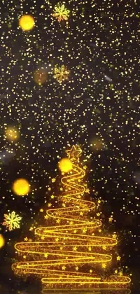 Gold Amber Christmas Decoration Live Wallpaper