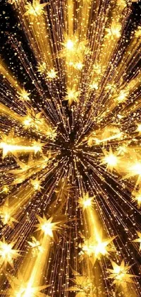 Gold Amber Fireworks Live Wallpaper