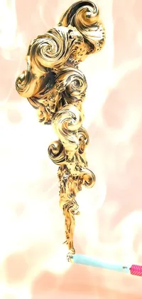 Gold Body Jewelry Art Live Wallpaper