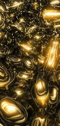 Gold Organism Liquid Live Wallpaper