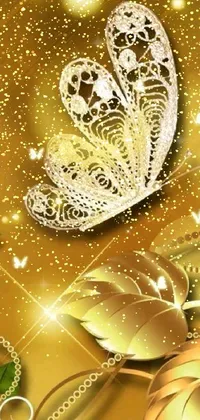 Gold Pollinator Butterfly Live Wallpaper