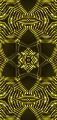 Gold Yellow Symmetry Live Wallpaper