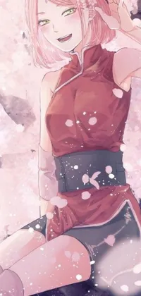 Gory Drawing Pink Live Wallpaper