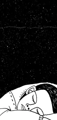 This phone live wallpaper features a captivating show of contrasts between a monochrome drawing and a colorful comic book panel
