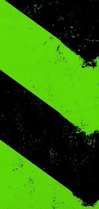 This phone live wallpaper showcases a bold and striking aesthetic with its vibrant green and black arrow popping off the screen