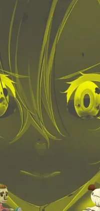 "Anime Couple Live Wallpaper with Auto-Destructive Art and Glowing Yellow Eyes