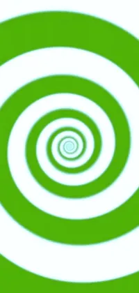 Experience the mesmerizing Greeny Spiral Live Wallpaper, featuring a stunning green and white spiral design on a pristine white background