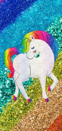 Add a touch of magic to your phone with this close-up unicorn live wallpaper