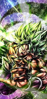 This live wallpaper features a stunning drawing of a well-known anime character from Dragon Ball