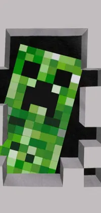 Decorate your phone's screen with this live wallpaper of a Minecraft creeper coming out of a hole