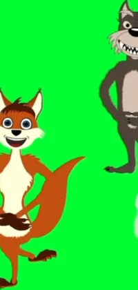 Make your phone come alive with this charming live wallpaper featuring a group of cartoon animals