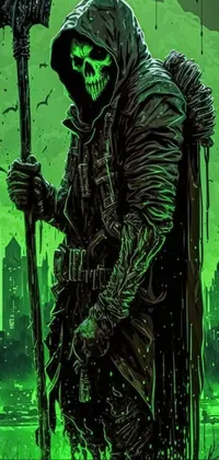 Green Art Fictional Character Live Wallpaper