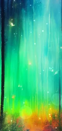 Green Aurora Natural Landscape Live Wallpaper