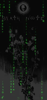This phone live wallpaper features a black and white photo of flowers in a vase, an album cover, pixiv, nightmare digital art, and an iPhone background