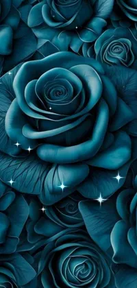 If you're looking for a stunning live wallpaper for your phone, check out this blue rose design