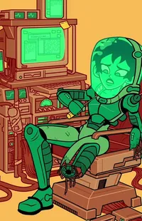 Green Cartoon Fictional Character Live Wallpaper