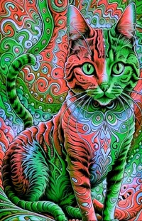 Green Cat Organism Live Wallpaper