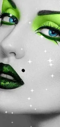 Green Chin Eyebrow Live Wallpaper