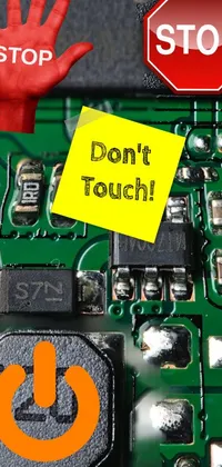 Green Circuit Component Gesture Live Wallpaper