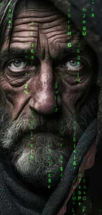 This is a phone live wallpaper featuring a captivating close-up portrait