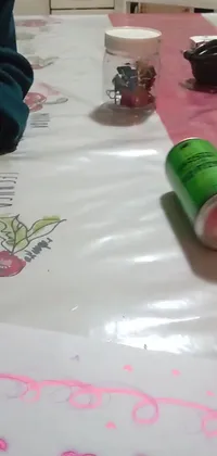 Green Handwriting Textile Live Wallpaper