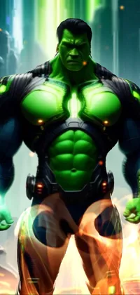 Green Hulk Cartoon Live Wallpaper