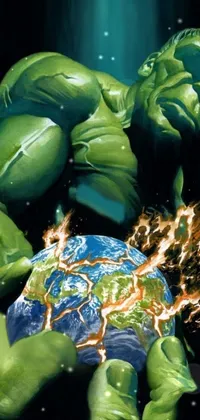 Green Hulk Organism Live Wallpaper