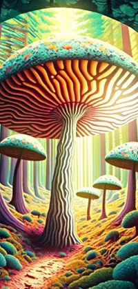 psychedelic mushroom wallpaper