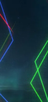This phone live wallpaper showcases two holographic lights emitting dynamic "action lines" and cyberlox graphics